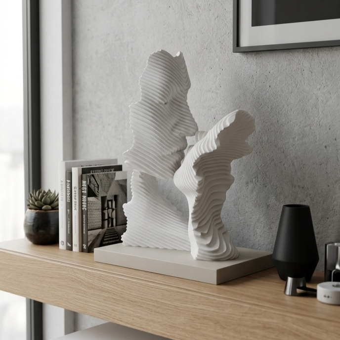 Scultura Moderna BACIO STILIZZATO Grande - immagine 4