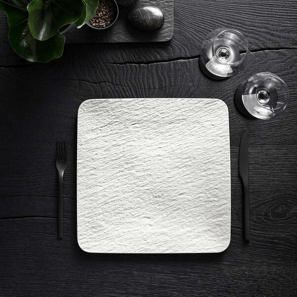 Piatto Portata Quadrato MANUFACTURE ROCK Bianco - immagine 2