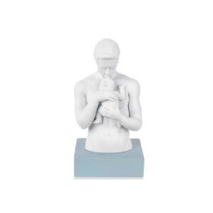 Scultura Busto PAPA' con BIMBO