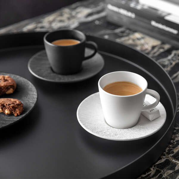 Set 6 Tazzine Caffè con Piattino MANUFACTURE ROCK Bianco - immagine 2