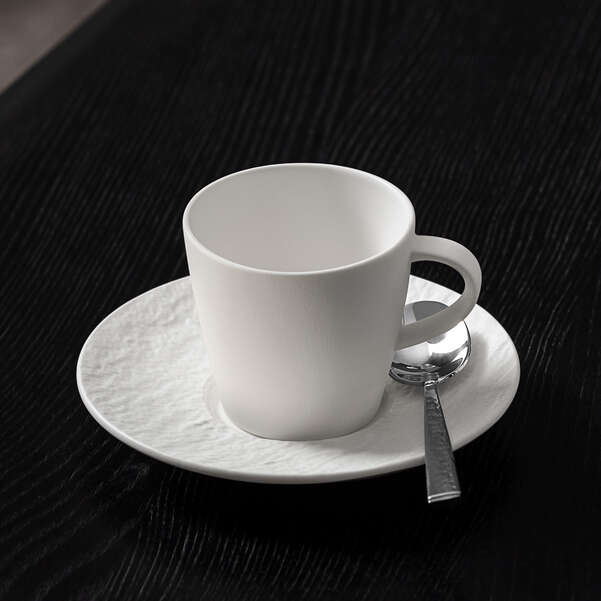 Set 6 Tazzine Caffè con Piattino MANUFACTURE ROCK Bianco - immagine 3