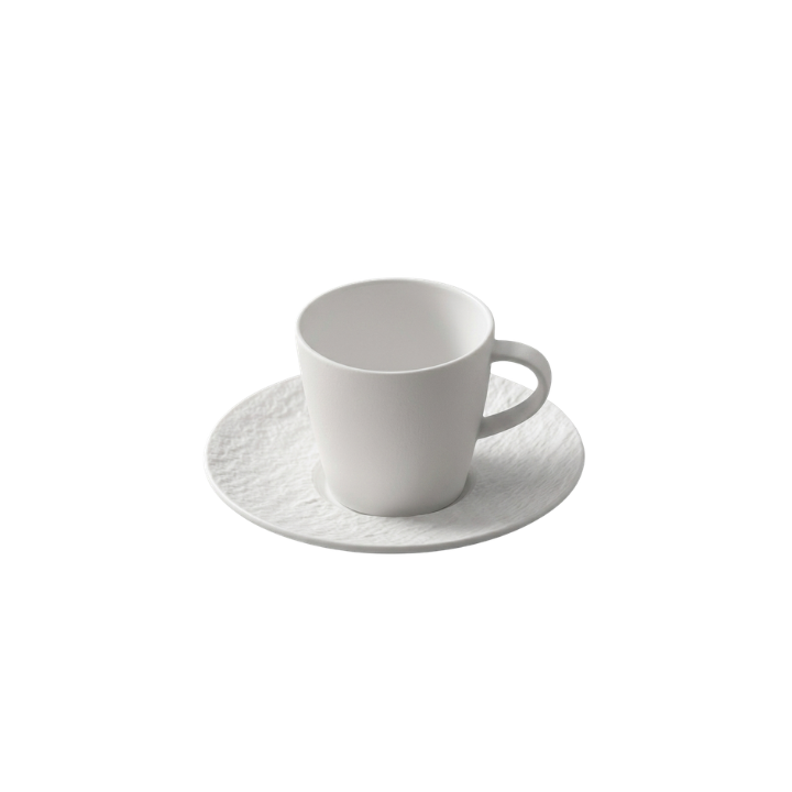 Set 6 Tazzine Caffè con Piattino MANUFACTURE ROCK Bianco