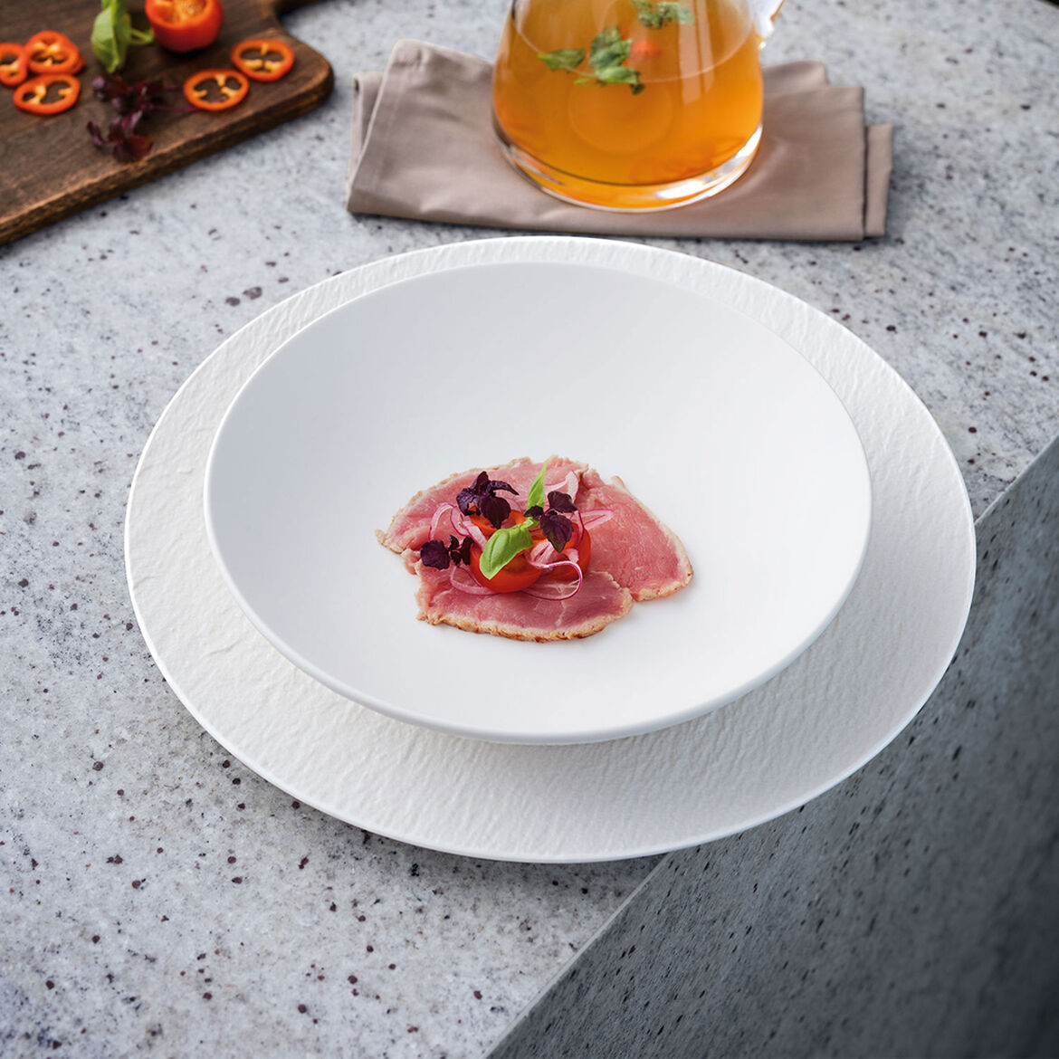 Set 6 Piatti Coppa Piana MANUFACTURE ROCK Bianco - immagine 3