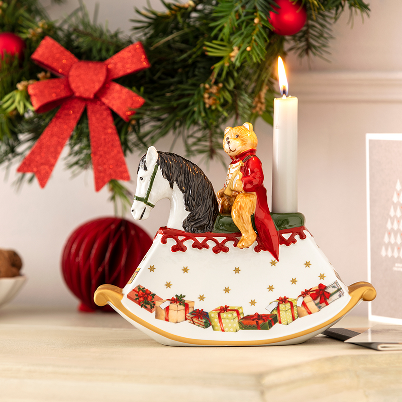Cavallo a Dondolo Portacandela CHRISTMAS TOY'S - immagine 2