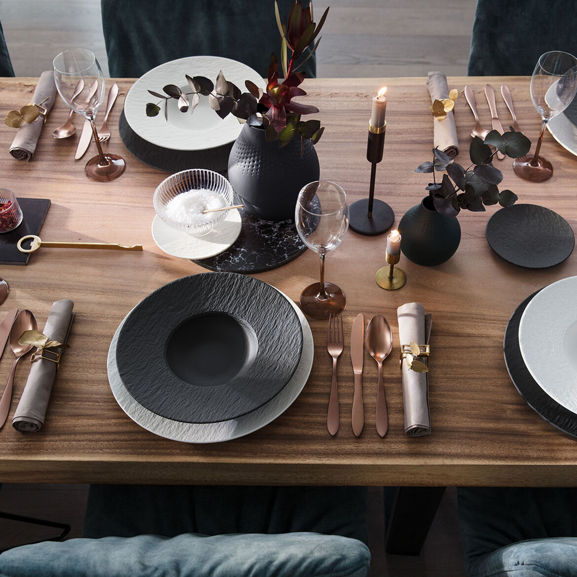 Set 6 Piatti Pasta MANUFACTURE ROCK Nero - immagine 2
