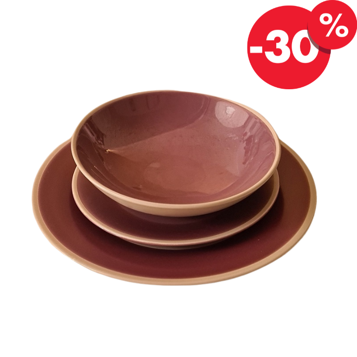 Set Piatti 18 pz. LIVING & KITCHEN Prugna